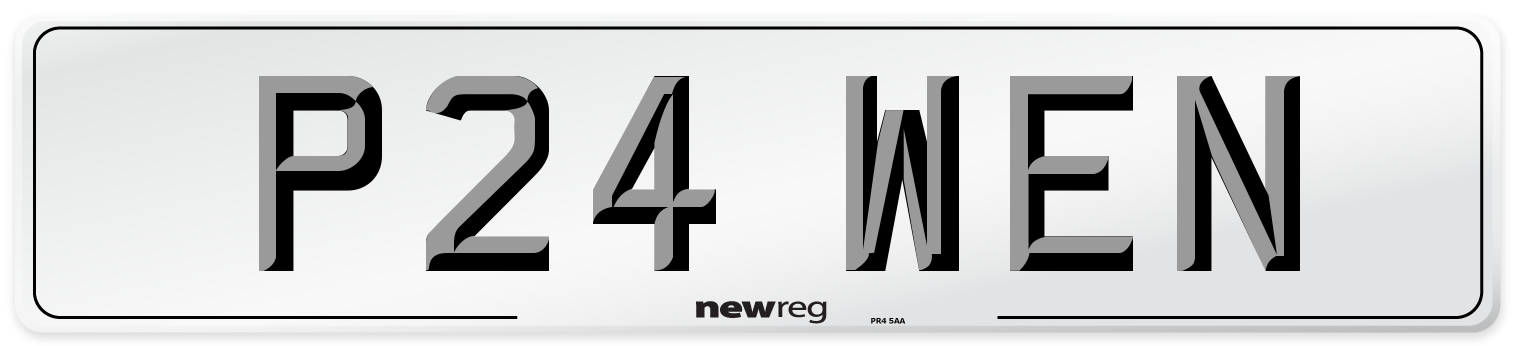 P24 WEN Number Plate from New Reg
